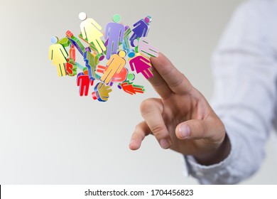 Social Networking illustration team group - Shutterstock ID 1704456823