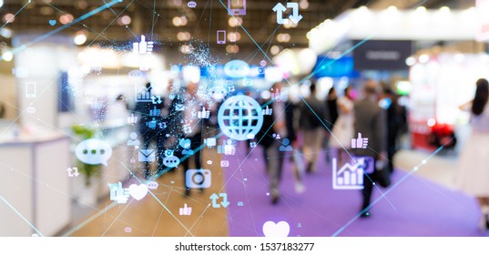 Social networking service concept. communication network. - Shutterstock ID 1537183277