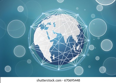 Social networking technologies . Mixed media. Hands of business man holding globe. concept of telecomunicaion, social media concept. copy space.