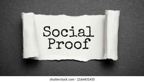 Social Proof Word Written Under Torn Paper.