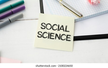 Social Science Memo Written On A Notebook With Pen