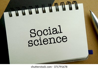 Social Science Memo Written On A Notebook With Pen