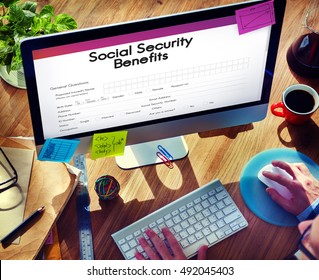 Social Security Benefits Form Concept