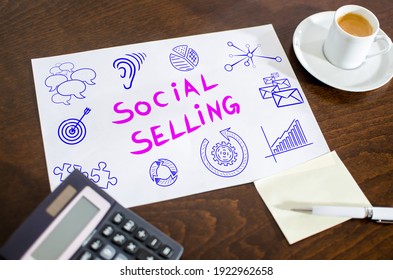 Social Selling Concept On A Paper Placed On A Desk