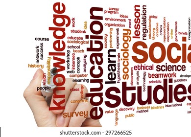 Social Studies Concept Word Cloud Background