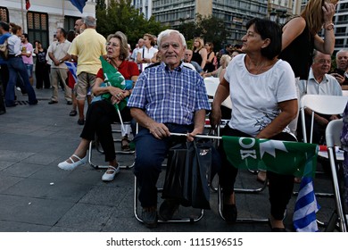 Socialist Party Supporters During Party Leader Fofi Gennimata Addresses In Athens, Greece On  Sep. 15, 2015