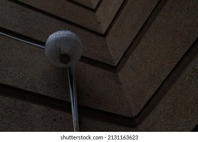 Socialist Realism Building Wall Texture With Ball Lamp