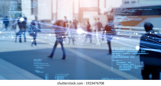 Society and communication network concept. Connection of people. Telecommunication. Digital transformation. - Shutterstock ID 1923476708