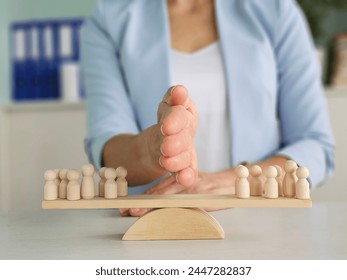 Society is divided into two groups according to different views. Split in society