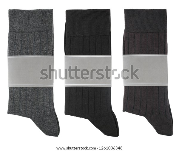 Sock Stripes Gray Sock Light Gray Stock Photo (Edit Now) 1261036348