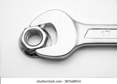 socket wrench tools on the white background
