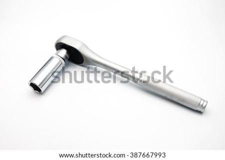 socket wrench tools on the white background