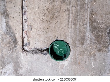 Sockets In A Concrete Wall. Repair In The Apartment