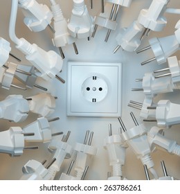 	Sockets Need To Plugin In (zoom Version) Conceptual Picture 