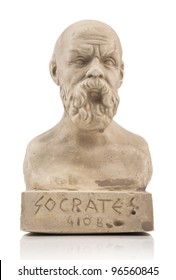 Socrates Statue Isolated On White