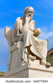 Socrates Statue In Thinking Position