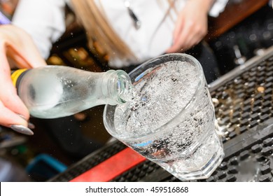 Soda Being Poured Into Glass 