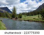 Soda Butte Creek flowing through Yellowstone National Park.