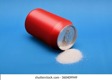 Soda Can Pouring A Crazy Amount Of Sugar