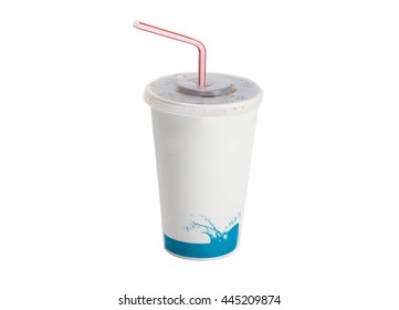 A Soda Fountain Cup Isolated On A White Background