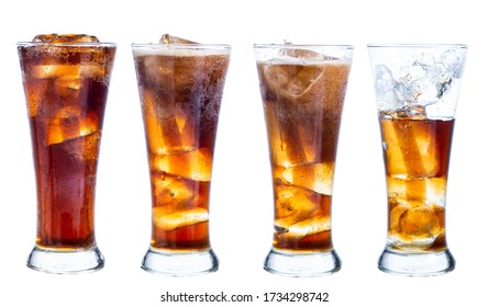 Soda Glass Isolaed On White Background Stock Photo 1734298742 ...