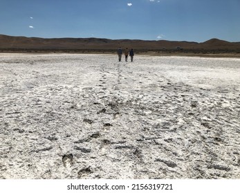 Soda Lake With Three People Walking