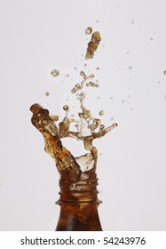 Soda Splash Out From Bottle