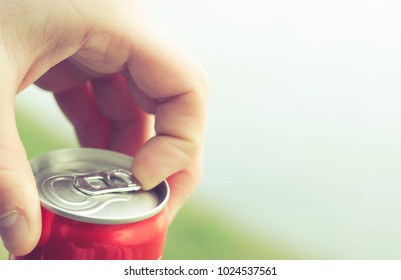 Soda Water In An Aluminum Bottle