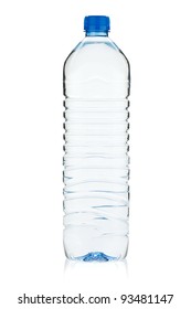 Soda water bottle. Isolated on white background