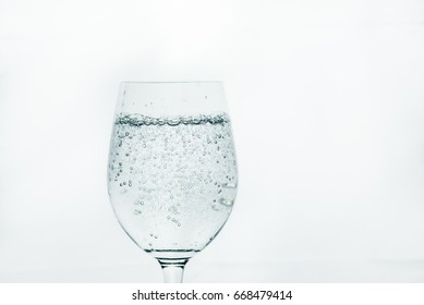 Soda Water Drop On Glass 