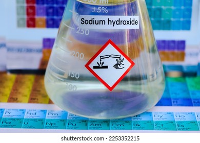 sodium hydroxide and periodic table of elements, learning in the laboratory 
