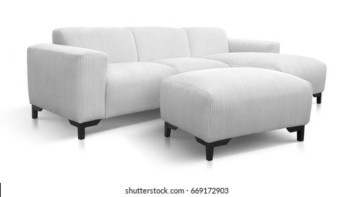 Sofa With Footstool