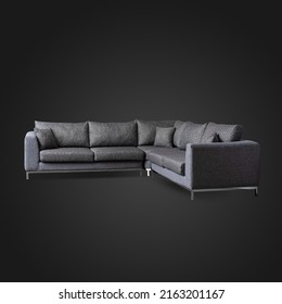 Sofa Isolated -  Stylish Upholstered Sofa And Tabels