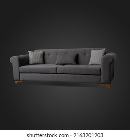 Sofa Isolated -  Stylish Upholstered Sofa And Tabels