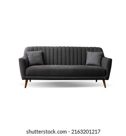 Sofa Isolated -  Stylish Upholstered Sofa And Tabels