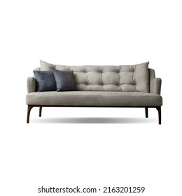 Sofa Isolated -  Stylish Upholstered Sofa And Tabels