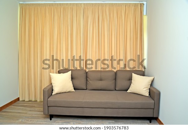 Sofa in the living\
room. Modern minimalism