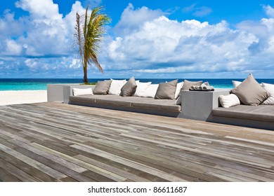 sofa on the beach