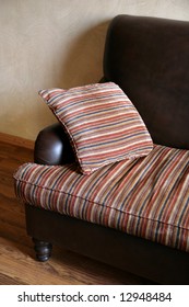 Sofa with pillow in an interior