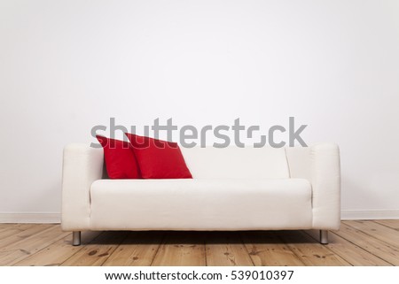 Sofa and space on wall 