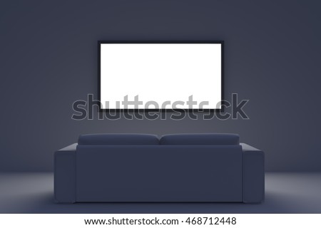 Sofa Tv On Wall Corner Room Stock Photo Edit Now 468712448