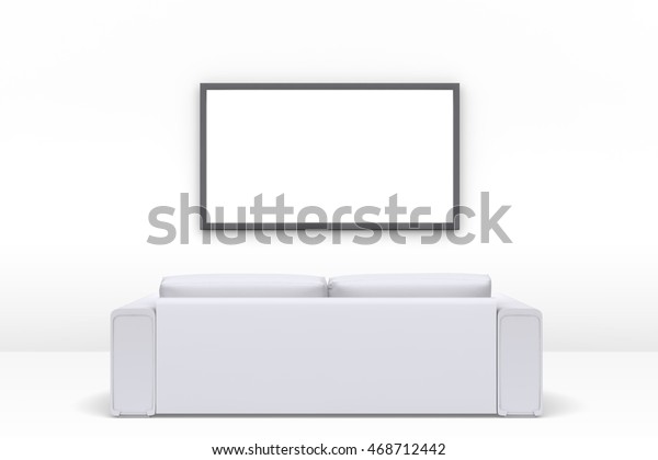 Sofa Tv On Wall Corner Room Stock Photo Edit Now 468712442