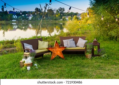  sofas and lamps  on the park