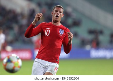 Sofia, Bulgaria - 14 October 2019: Ross Barkley Is Seen In Action During Bulgaria Vs England Match Part Of 2020 European Qualifier.