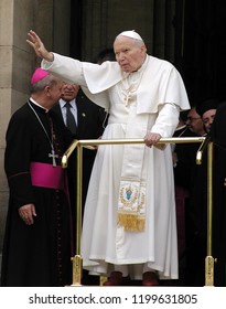 SOFIA, BULGARIA - 24 MAY 2002: Pope John Paul II greets the pilgrims in Sofia, Bulgaria, 24 May, 2002. Pope John II is in his first four-day official visit in Balkan country.