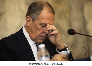 Sofia, Bulgaria - July 7, 2014: Russian Foreign Minister Sergey Lavrov