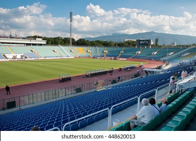 SOFIA, BULGARIA - JUNE 30, 2016: First Round Elimination To European League Match PFC Slavia Sofia - KGHM Zaglebie Lubin. Vasil Levski National Stadium Of Bulgaria.