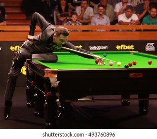 Sofia, Bulgaria - September 30: Mark Selby Of England Participates In Snooker Show The Eleven 30 Series 2016 Against Ronnie Oâ??Sullivan In Hall Universiade, Sofia