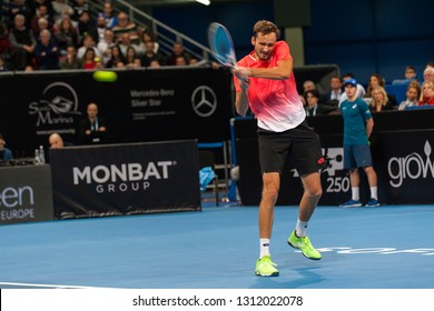 SOFIA - FEBRUARY 09.2019: Daniil Medvedev(RUS) Participate At The ATP Sofia Open Tournament In Sofia, Bulgaria On February 03-10, 2019