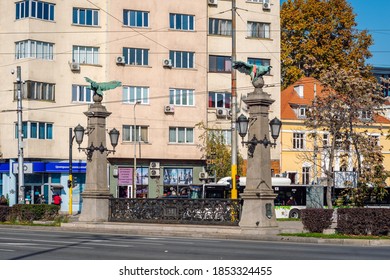 Sofia/Bulgaria- Nov 9, 2020
View Of Eagles Bridge (Orlov Most) In Sunny Autumn Day, Sofia, Bulgaria.